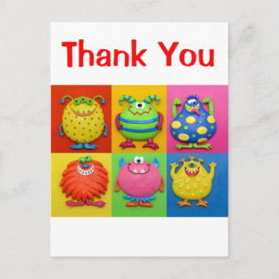 Monster-Party Postkarte