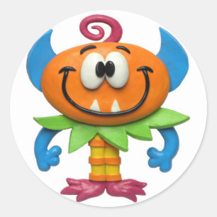 Monster-Party Runder Aufkleber