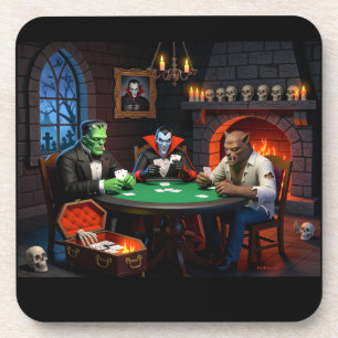 Monster Poker Halloween Getränkeuntersetzer
