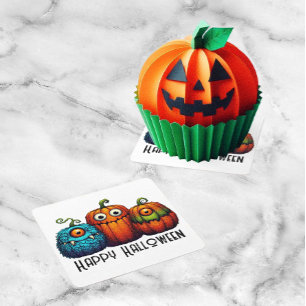Monster Pumpkins Rechteckiger Pappuntersetzer