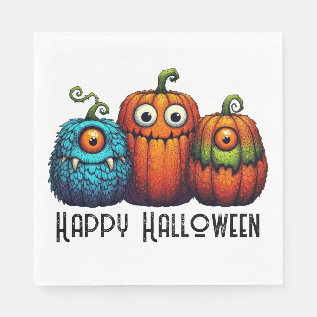 Monster Pumpkins Serviette (Vorderseite)