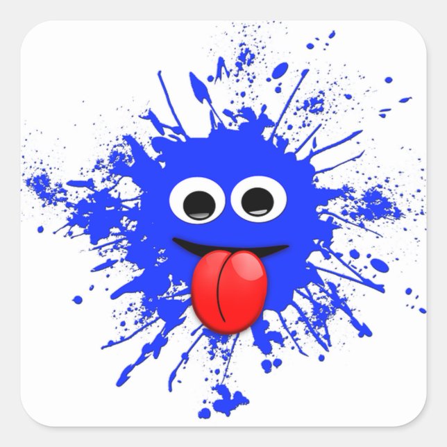 Monster Quadratischer Aufkleber (Vorderseite)