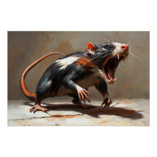 Monster-Rattenkreatur Poster