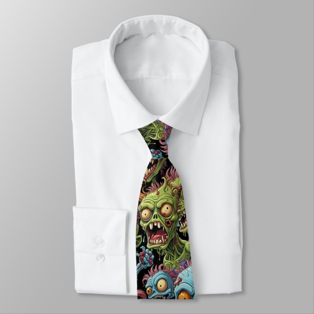 Monster-Schlips Krawatte (Gebunden)