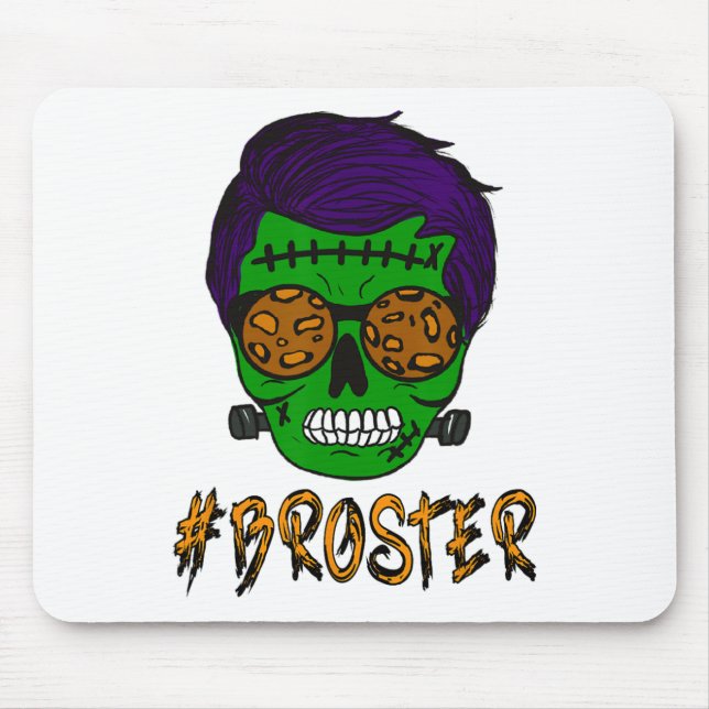 Monster Skull Broster Brother Halloween Match F Mousepad (Vorne)
