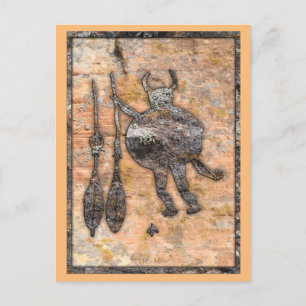 Monster Slayer Petroglyph - Galisteo, New Mexico Postkarte