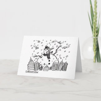 Monster snowman feiertagskarte