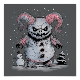 Monster Snowman Poster