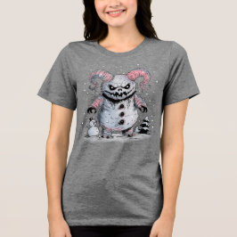 Monster Snowman Tri-Blend Shirt
