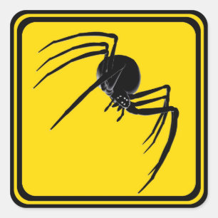 Monster Spider Xing! Quadratischer Aufkleber