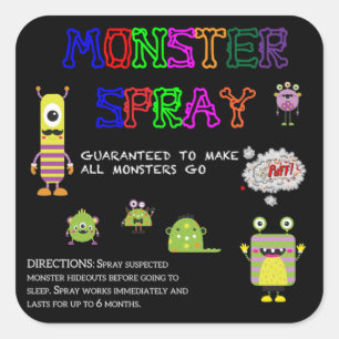 Monster-Spray-Aufkleber Quadratischer Aufkleber