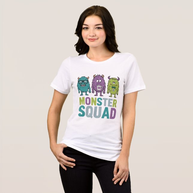 Monster Squad Funny Cute Halloween Femmes Tshirts (Recto plein)