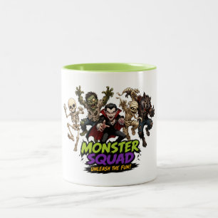 Monster Squad Halloween Charaktere Lustiges Design Zweifarbige Tasse