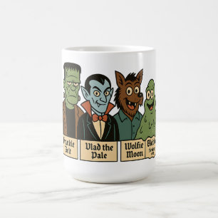 Monster Squad Portrait   Niedliche Halloween-Kunst Verwandlungstasse