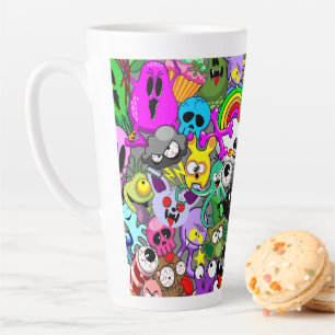Monster-Süße Figuren Halloween-Muster Milchtasse