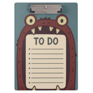 Monster To Do  Klemmbrett