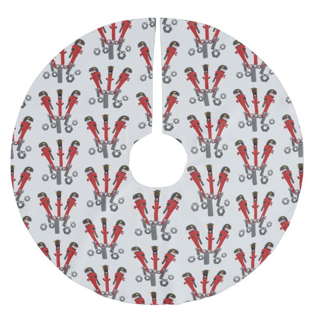 Monster-Tools für Spaß Cartoon Polyester Weihnachtsbaumdecke (Vorderseite)