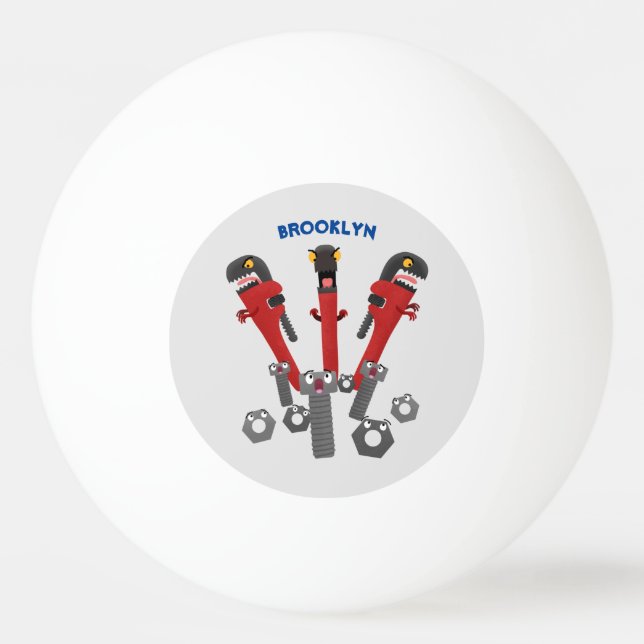 Monster-Tools für Spaß Cartoon Tischtennisball (Vorderseite)