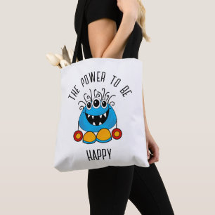 MONSTER TOTE BAG - DER POWER IST GLÜCKLICH TASCHE