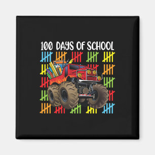 Monster Truck 100. Schultag Kinder Magnet