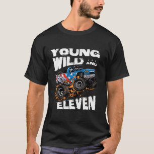 Monster Truck 11. Geburtstag Junge Party Young Wil T-Shirt