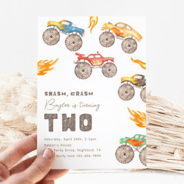 Monster Truck 2. Geburtstag Einladung | Lastkraftw