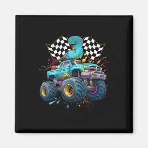 Monster-Truck 3 Jahre alter Junge 3. tolles Geburt Magnet