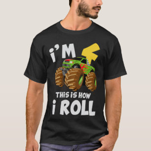 Monster Truck 4th Birthday Truck Birthday funny pi T-Shirt