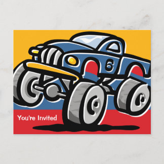 Monster Truck 6e Anniversaire Carte postale Invita