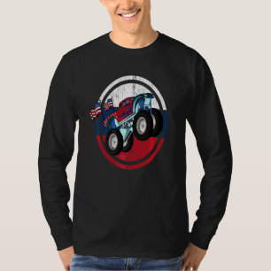 Monster Truck American Flag 4. Juli Cool Big C T-Shirt