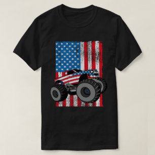 Monster Truck American Flag Patriotic 4. Juli T-Shirt
