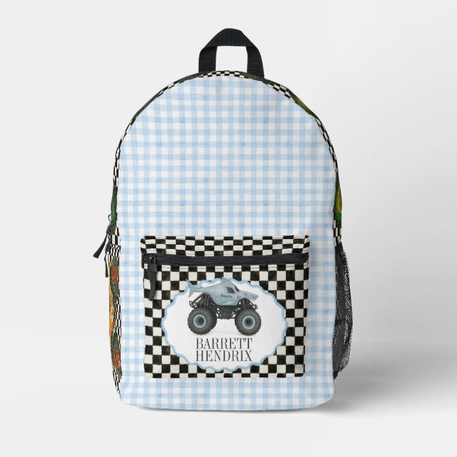 Monster Truck Back Pack - Back to School Gear Bedruckter Rucksack (Vorderseite)