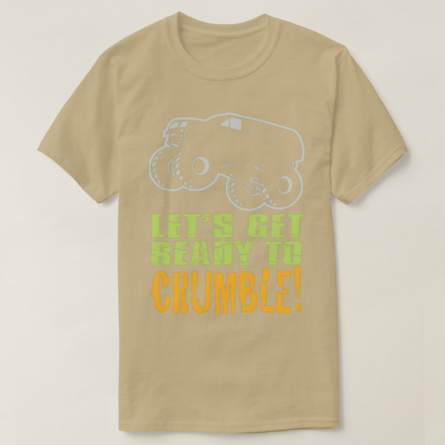 Monster Truck bereit zum Krümeln T-Shirt (Design vorne)