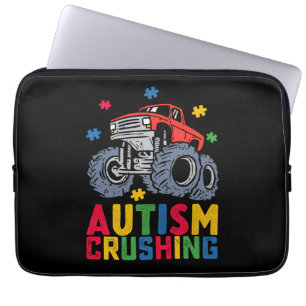 Monster-Truck-Bewusstsein für Autismus zermalmende Laptopschutzhülle