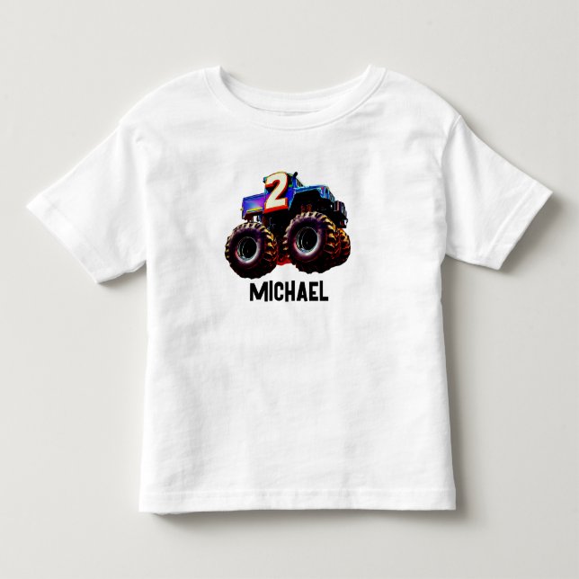 Monster Truck Birthday Kleinkind T-shirt (Vorderseite)