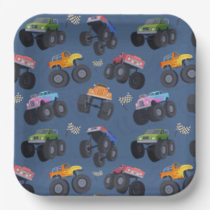 Monster Truck Birthday Pappteller