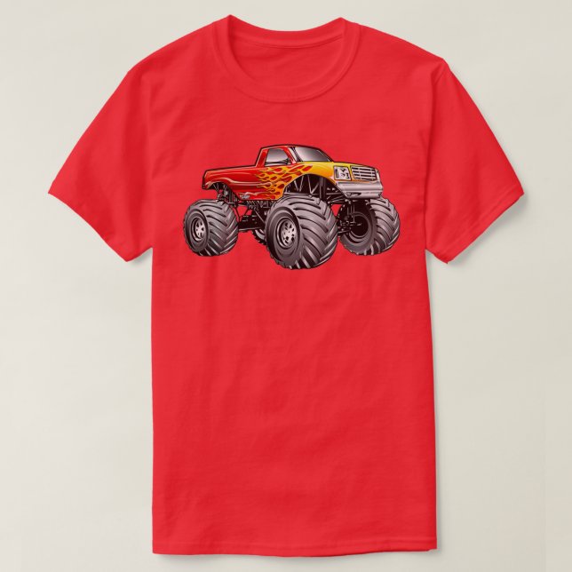 Monster Truck Blazing Flame 2 T-Shirt (Design vorne)