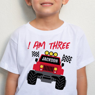 Monster Truck Boy 3. Geburtstag Personalisiert Baby T-shirt
