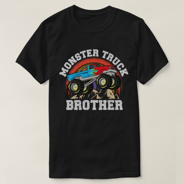 Monster Truck Brother Matching Family T-Shirt (Design vorne)