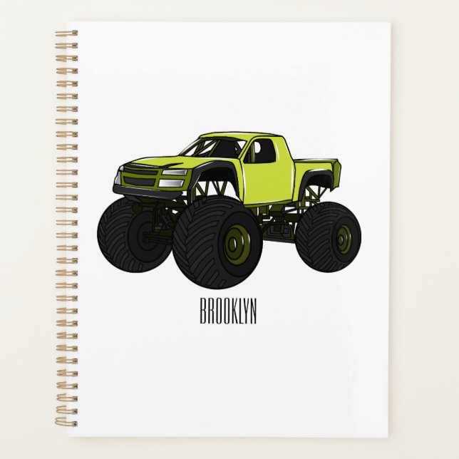 Monster truck cartoon illustration planer (Vorderseite)