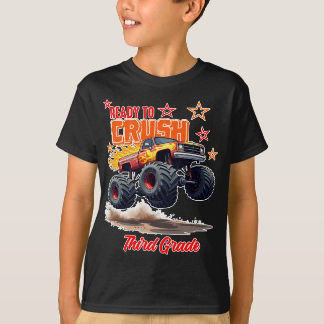 Monster Truck "Crush Third Grade" T-Shirt (Vorderseite)