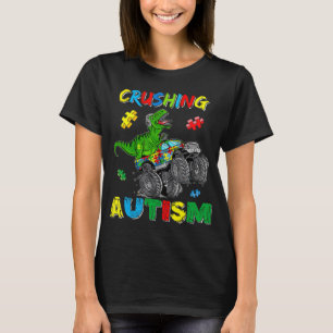 Monster Truck Crushing Austim  Autism Awareness TR T-Shirt