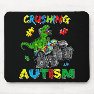 Monster Truck Crushing Austim Autismus Awareness T Mousepad