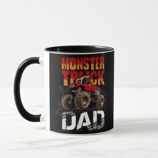 Monster Truck Dad Retro Vintage Monster Father's Tasse (Links)