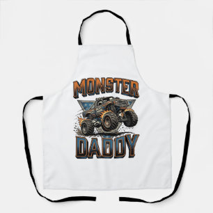 Monster Truck Daddy Vintage Gravur Shirt Design Schürze