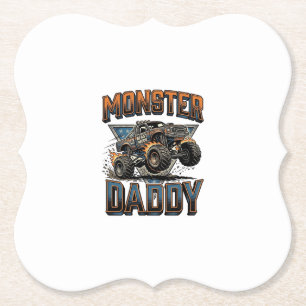 Monster Truck Daddy Vintage Gravur T-Shirt Design Untersetzer