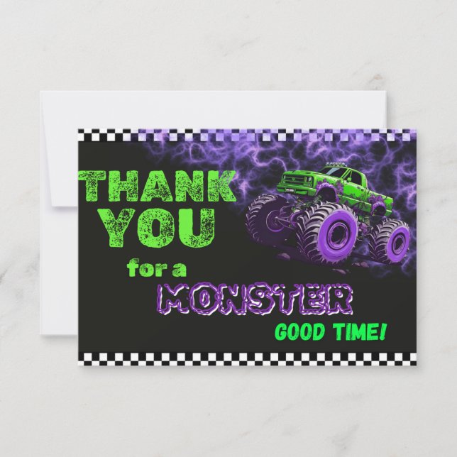 Monster Truck Dankeschön Karte (Vorderseite)
