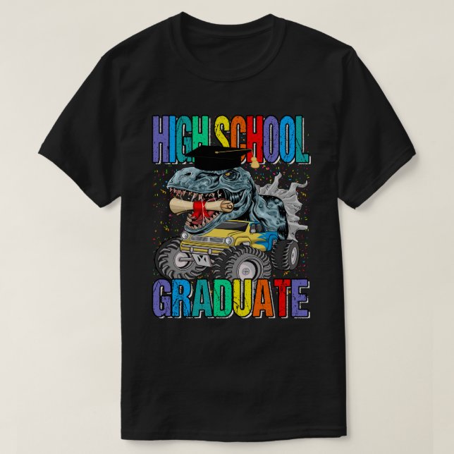 Monster Truck Dinosaur T-rex T-Shirt (Design vorne)