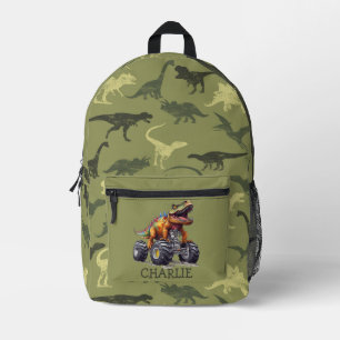 Monster Truck Dinosaur thème Sac à dos imprimé