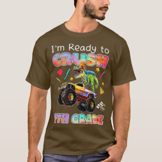 Monster Truck Dinosaurier Ich bin bereit, 7. Grad  T-Shirt